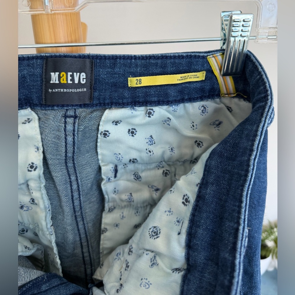 Maeve by Anthropologie Women's essential slim high-rise ankle crop jeans Sz 28 - Picture 6 of 6